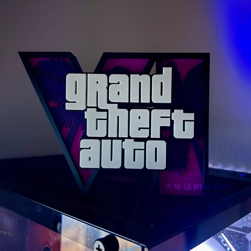 3D GTA 6 Grand Theft Auto Logo - Accessories For Your Gaming Room recensie en prijs